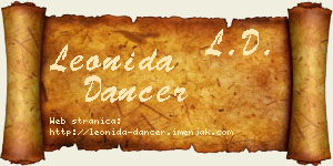 Leonida Dancer vizit kartica